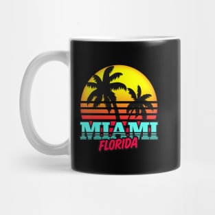 Retro Miami Florida Palm Trees 80's Mug